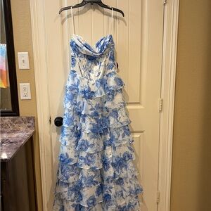 Windsor Blue and White Floral Print Dress